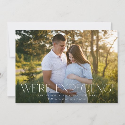 写真モダン妊娠を予定している 案内状 (正面)