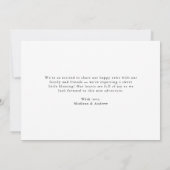 写真モダン妊娠を予定している 案内状 (裏面)