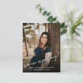 写真モダン妊娠告知 ポストカード (スタンド正面)