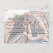 写真モダン妊娠告知 ポストカード (裏面)