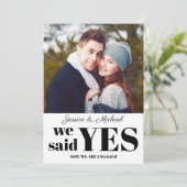 写真モダン婚約 招待状 (スタンド正面)