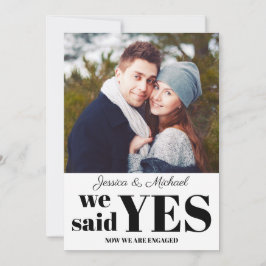 写真モダン婚約 招待状