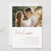 写真モダン婚約 招待状 (正面)