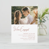 写真モダン婚約 招待状 (スタンド正面)