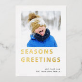 写真モダン季節のごあいさつ 箔シーズンカード (正面)