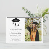 写真モダン学校の卒業式のスクリプト 招待状 (スタンド正面)