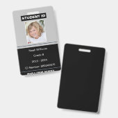 写真モダン学校の学生ID バッジ (Front & Back)