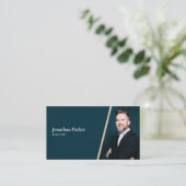 写真モダン実在とQRコード付き不動産 名刺 (スタンド正面)