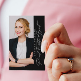 写真モダン実在不動産業者 名刺