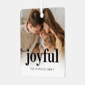 写真モダン家族のクリスマス メタルオーナメント (正面左)