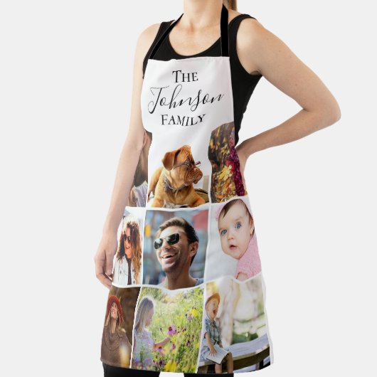 写真モダン家族コラージュ9 | カスタマイズ エプロン (インサイチュ)