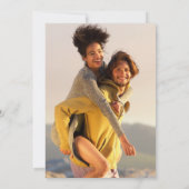 写真モダン幾何学的漫画結婚ブック 招待状 (裏面)