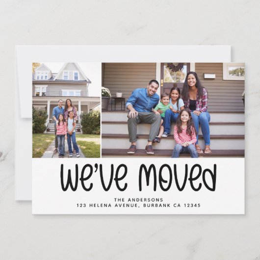 写真モダン引っ越しましたの住所の変更 案内状 (正面)