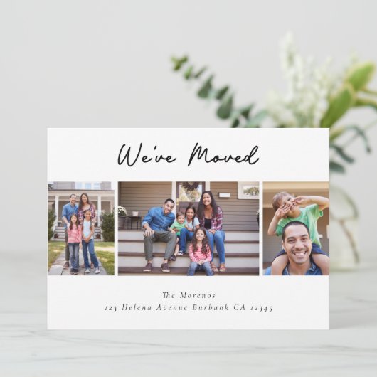 写真モダン引っ越しましたの住所の変更 案内状 (スタンド正面)