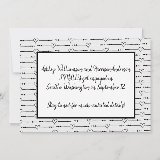 写真モダン彼は彼女が頼婚約と言った セーブザデート (裏面)