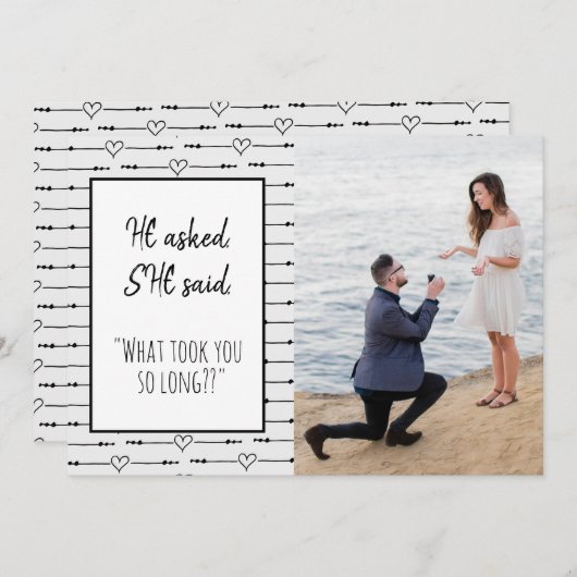 写真モダン彼は彼女が頼婚約と言った セーブザデート (正面/裏面)