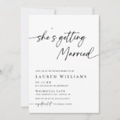 写真モダン彼女が結婚するブライダルシャワー 招待状 (正面)