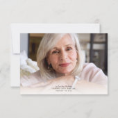 写真モダン悔やみや弔慰お葬式 ノートカード (裏面)