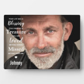 写真モダン悔やみや弔慰引用文記念記念 フォトプラーク (正面)