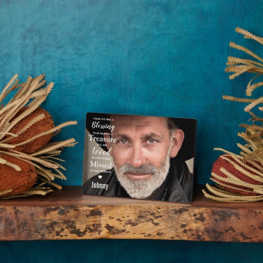 写真モダン悔やみや弔慰引用文記念記念 フォトプラーク (側面)