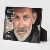 写真モダン悔やみや弔慰引用文記念記念 フォトプラーク (側面)