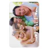 写真モダン愛されたタイポグラフィハート マグネット (縦)