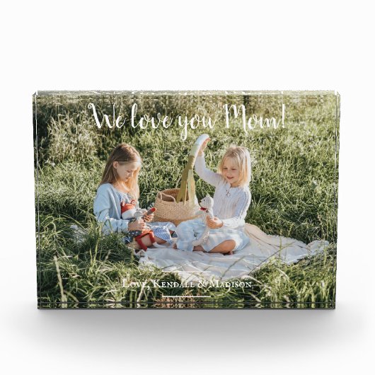 写真モダン愛するママのブロック フォトブロック (正面)