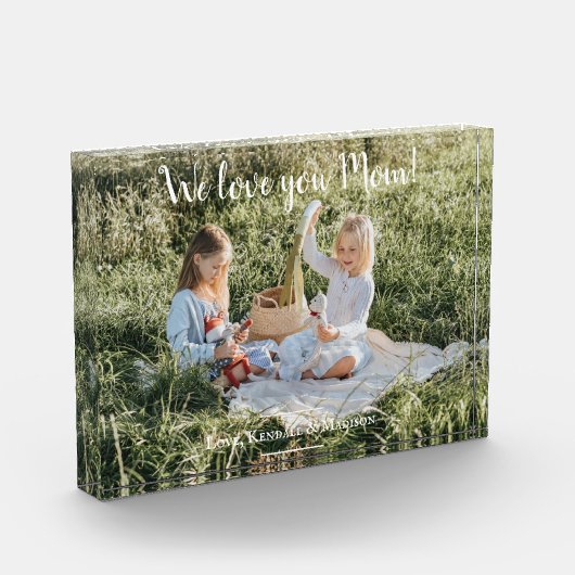 写真モダン愛するママのブロック フォトブロック (左)