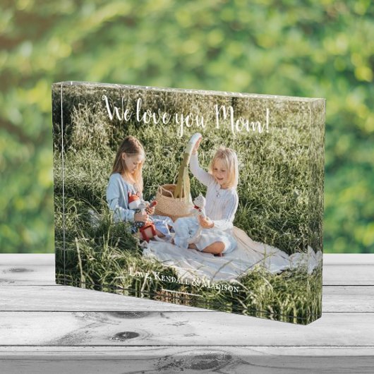 写真モダン愛するママのブロック フォトブロック