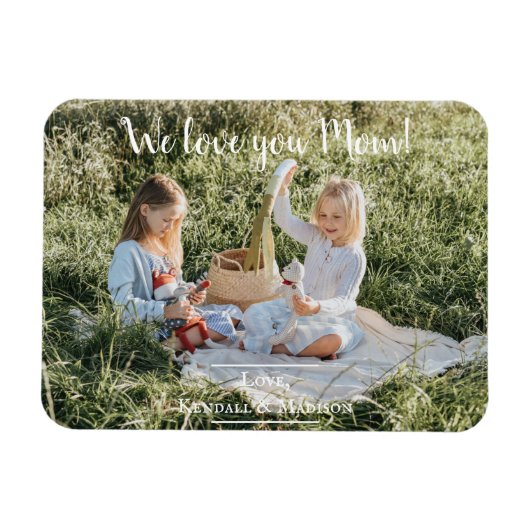 写真モダン愛するママ磁石 マグネット (横)