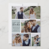 写真モダン愛と感謝してい結婚の サンキューカード (正面)