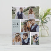 写真モダン愛と感謝してい結婚の サンキューカード (スタンド正面)