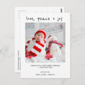 写真モダン愛の平和の喜びクリスマスポストカード ポストカード (正面/裏面)