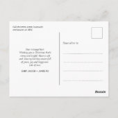 写真モダン愛の平和の喜びクリスマスポストカード ポストカード (裏面)