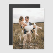 写真モダン感謝していのマグネ結婚ットの手書き (正面/裏面)