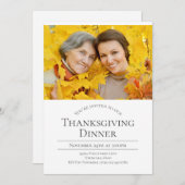 写真モダン感謝祭 招待状 (正面/裏面)