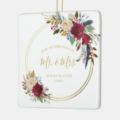 写真モダン我々のエレガント初めてのクリスマス セラミックオーナメント (左)