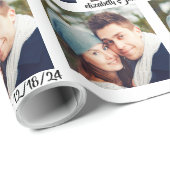 写真モダン手書きスクリプトカスタムウェディング ラッピングペーパー (ロールコーナー)