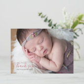 写真モダン手書きタイポグラフィありがとう サンキューカード (スタンド正面)