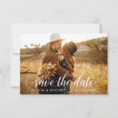 写真モダン手書き日付を保存 セーブザデート (正面)