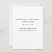 写真モダン手書き結婚の セーブザデート (裏面)