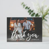 写真モダン手書き2 サンキューカード (スタンド正面)