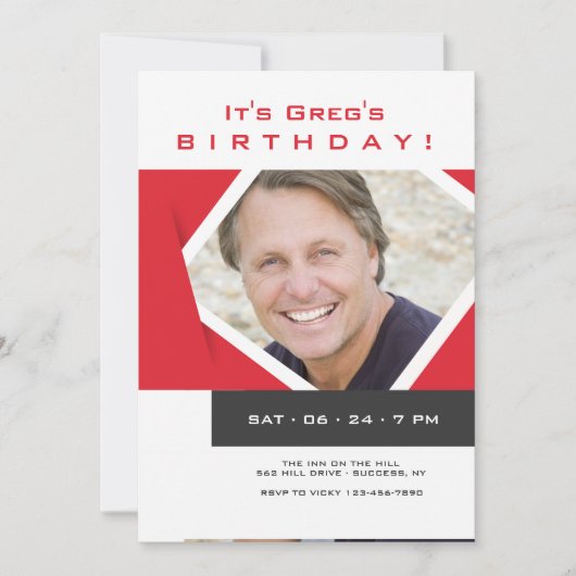 写真モダン招待状 招待状 (正面)