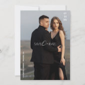 写真モダン救Our Date 招待状 (正面)