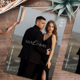 写真モダン救Our Date 招待状