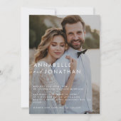 写真モダン数々のの優雅な結婚式 招待状 (正面)