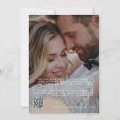 写真モダン数々のの優雅な結婚式 招待状 (裏面)