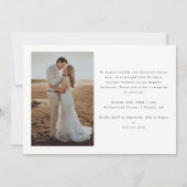 写真モダン数々のの取り外しと結婚式のレセプション 招待状 (裏面)