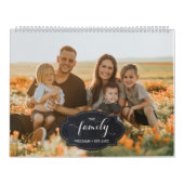 写真モダン数々のカスタムのScript家族の思い出 カレンダー (カバー)