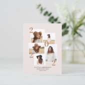 写真モダン数々のグラフィック幾何学的テラコッタ シーズンポストカード (スタンド正面)